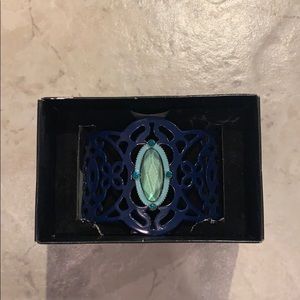 Avon blue tone cuff bracelet